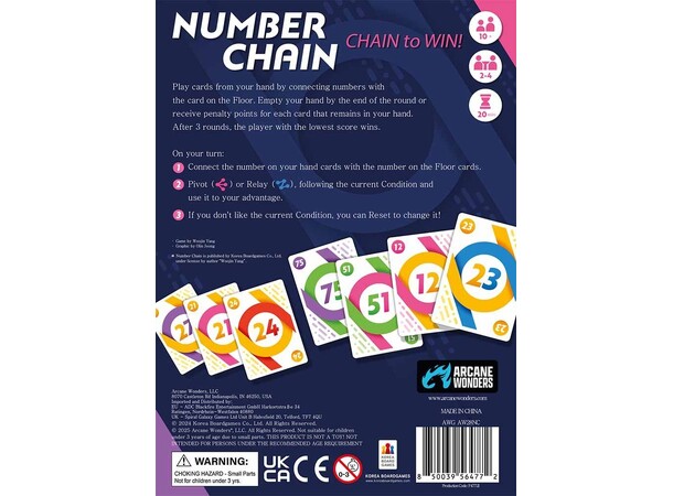 Number Chain Kortspel 