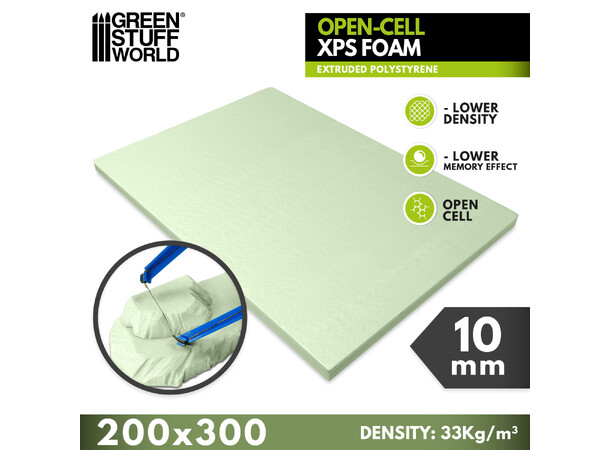 Open-Cell XPS Foam 10mm Green Stuff World 
