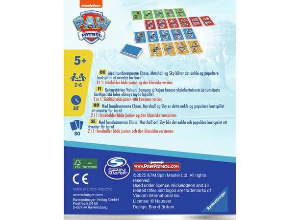 Paw Patrol Elevens Kortspel Svensk utgåva 
