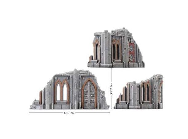 Terräng Hab Block Small Ruins Battlefield in a Box - Gothic Sector 