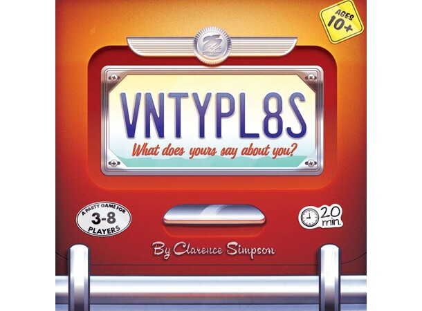 VNTYPL8S Partyspel Vanity Plates 