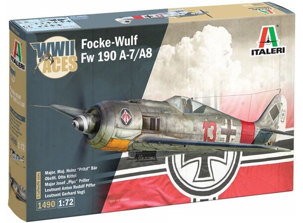 Focke-Wulf FW 190 A-7/A-8 Aces Italeri 1:72 Byggsats 
