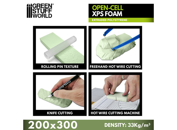 Open-Cell XPS Foam 20mm Green Stuff World 