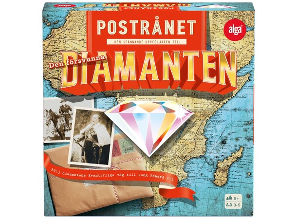 Postrånet Brädspel Den försvunna diamanten - Svensk utgåva 
