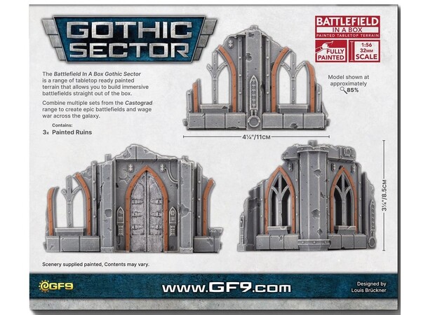 Terräng Warehouse Small Ruins Battlefield in a Box - Gothic Sector 