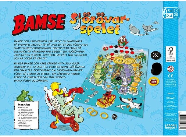 Bamse Sjörövarspelet Brädspel Svensk utgåva 