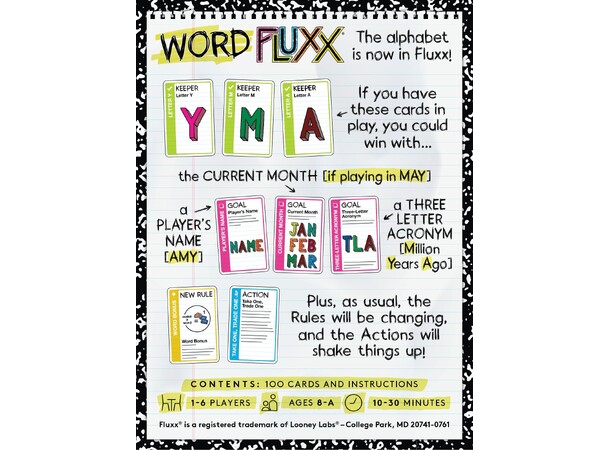 Fluxx Word Kortspel 