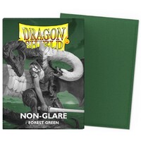Sleeves Matte Non-Glare Forest Green Dragon Shield - 63x88mm