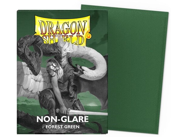 Sleeves Matte Non-Glare Forest Green Dragon Shield - 63x88mm 