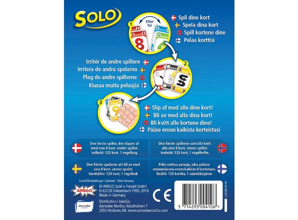 Solo Kortspel Svensk utgåva 