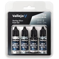 Vallejo True Metallic Set Sterling Silver - True Metallic Metal