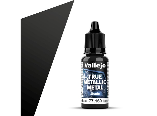 Vallejo True Metallic Shade Obsidian Black - True Metallic Metal 