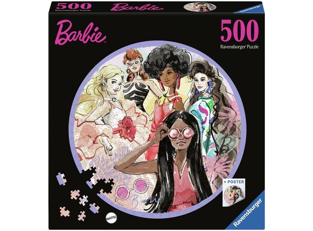 Barbie Circular 500 bitar Pussel Ravensburger Puzzle 