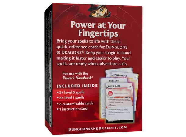D&D Spells Levels 0-1 Dungeons & Dragons Reference Cards 