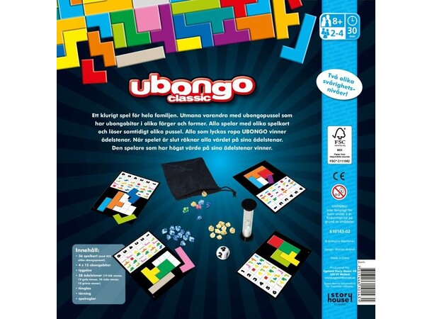 Ubongo Classic Brädspel Svensk utgåva 