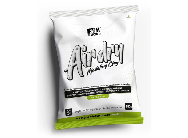 Air Dry Foam Clay 250g - White Green Stuff World 