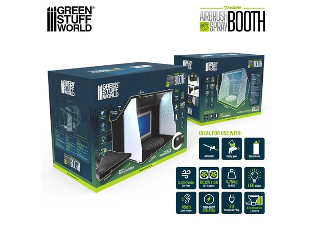 Airbrush Spray Booth - Med LED-belysning Green Stuff World 
