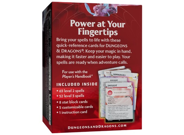 D&D Spells Levels 2-3 Dungeons & Dragons Reference Cards 