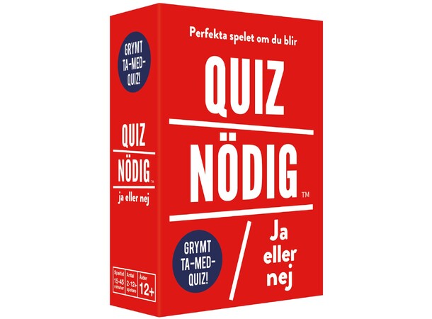 QuizNödig Ja eller Nej Partyspel Svensk utgåva 