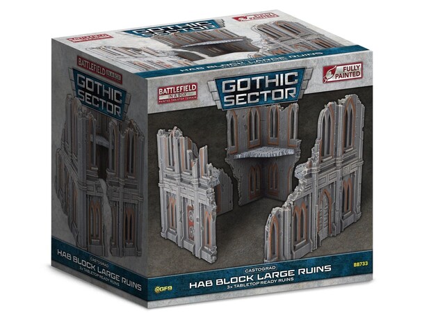 Terräng Hab Block Large Ruins Battlefield in a Box - Gothic Sector 