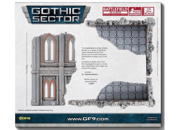 Terräng Hab Block Large Ruins Battlefield in a Box - Gothic Sector 