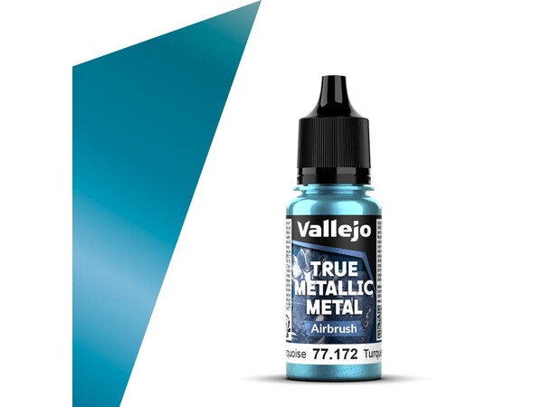 Vallejo True Metallic Airbrush Hydra Turquoise - True Metallic Metal 