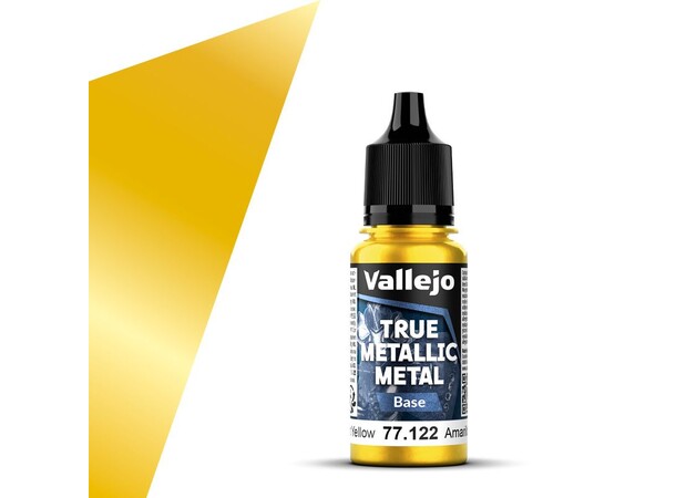 Vallejo True Metallic Base Radiant Yellow - True Metallic Metal 