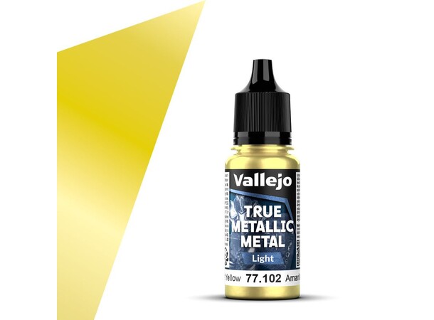 Vallejo True Metallic Light Radiant Yellow - True Metallic Metal 