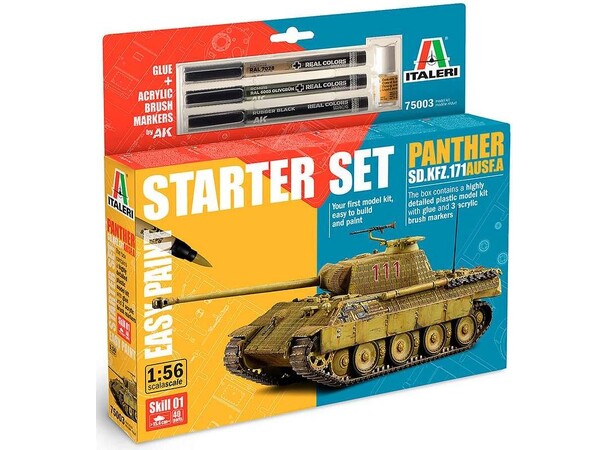 Panther Sd.Kfz. 171 Ausf.A Starter Set Italeri 1:56 Byggsats 