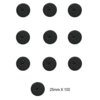 Plastbaser Svart Rund - 25mm (100 st) Citadel