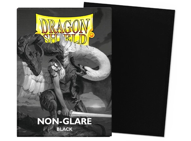 Sleeves Matte Non-Glare Black Dragon Shield - 63x88mm 