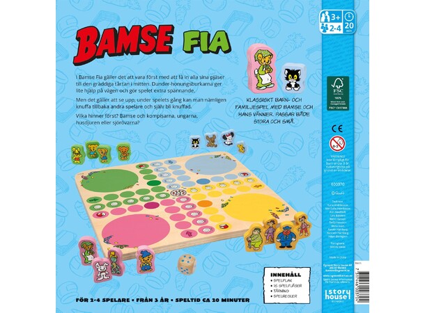 Bamse Fia Brädspel Svensk utgåva 