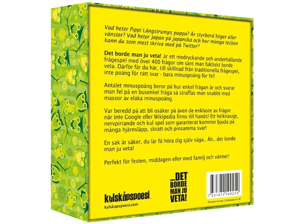 Det borde man ju veta Partyspel Svensk utgåva 