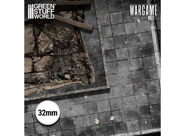 Neoprene Mat 22x32 Ground Zero District Green Stuff World - 56 x 76 cm 