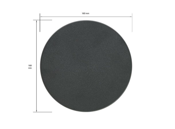 Plastbaser Svart Round - 160mm (1 st) 