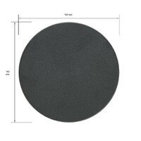 Plastbaser Svart Round - 160mm (1 st) 
