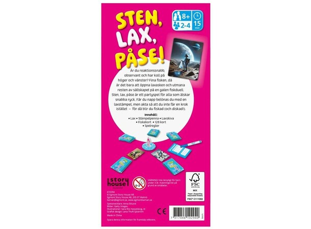 Sten lax påse Partyspel Svensk utgåva 