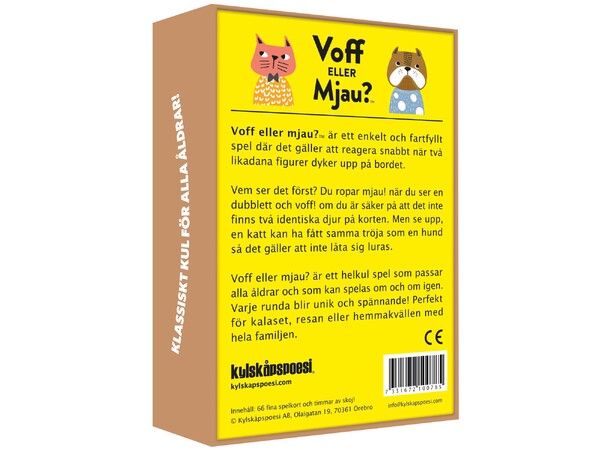 Voff eller mjau Partyspel Svensk utgåva 