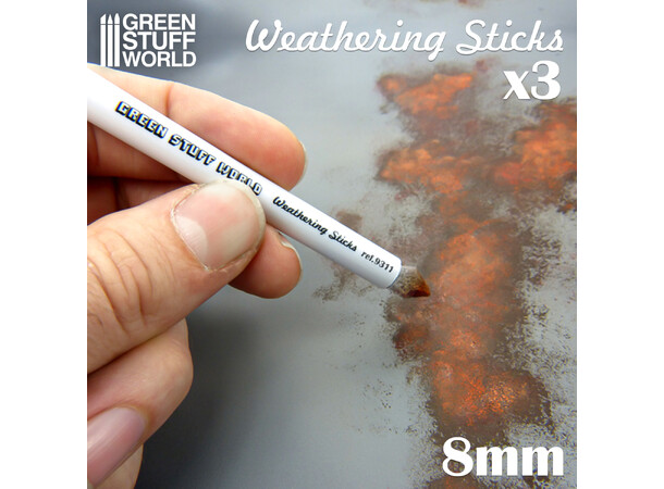 Weathering Brushes 8mm Green Stuff World 