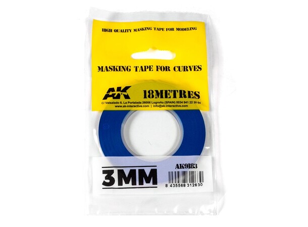 Masking Tape for Curves 3mm AK Interactive 