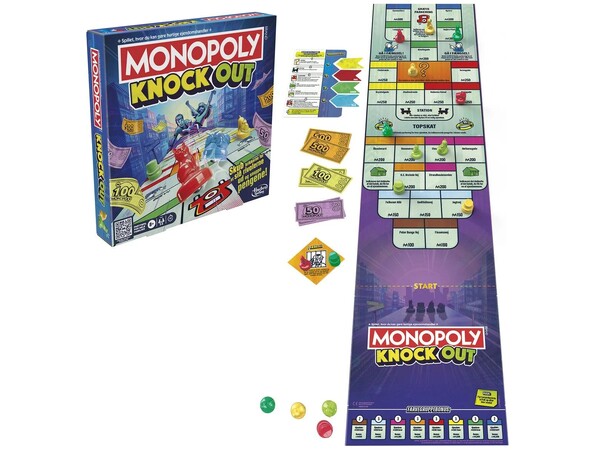 Monopoly Knockout - DANSK 