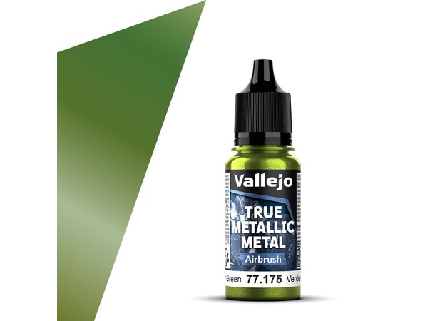 Vallejo True Metallic Airbrush Amber Green - True Metallic Metal 