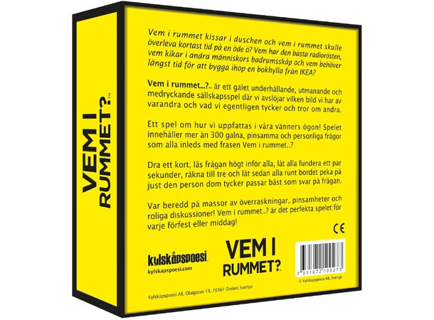 Vem i rummet Partyspel Svensk utgåva 