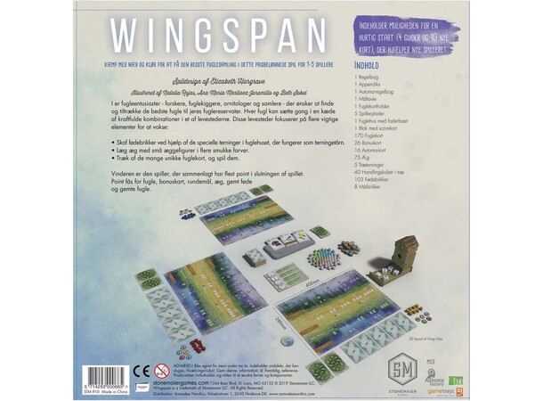 Wingspan 2nd Edition - DANSK 