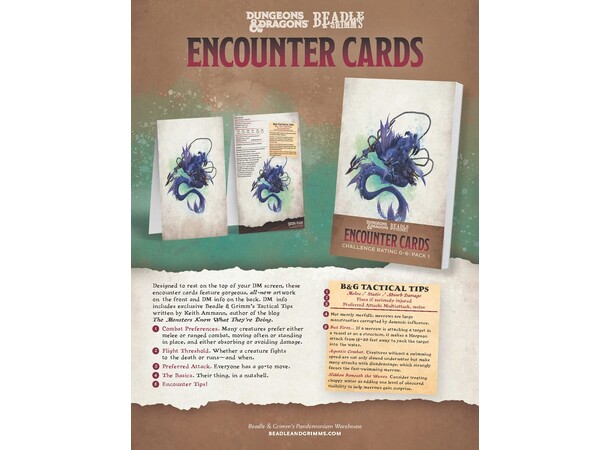 D&D Encounter Cards CR 7+ Pack 2 Dungeons & Dragons - Beadle & Grimm 