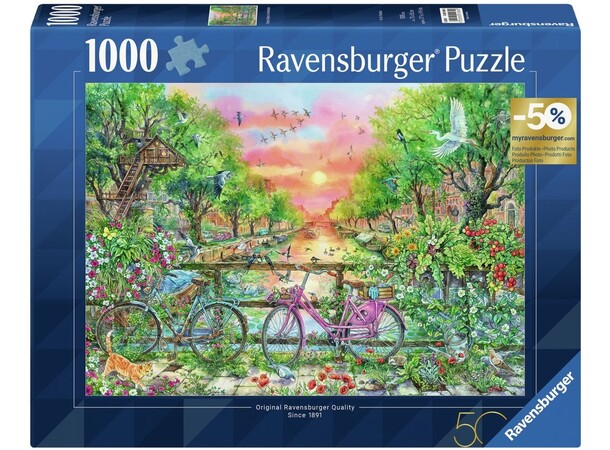 Dreamy Bikes in Amsterdam 1000 bitar Pussel - Ravensburger Puzzle 