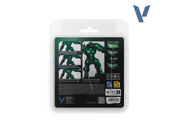 Vallejo True Metallic Set Dusken Green True Metallic Metal 