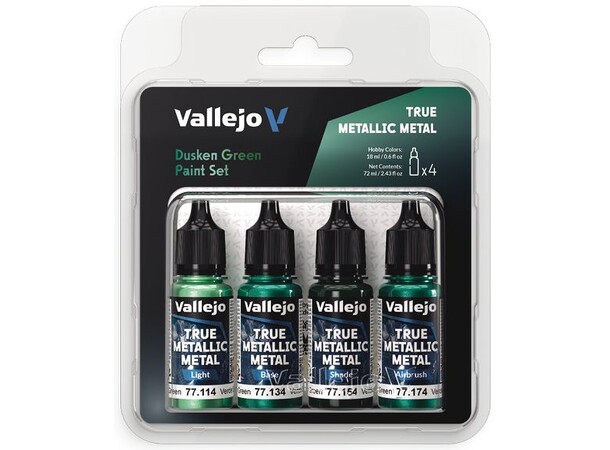 Vallejo True Metallic Set Dusken Green True Metallic Metal 