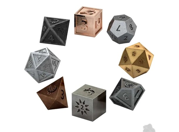 Cosmere RPG Mistborn Deluxe Metal Dice 