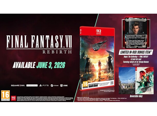 Final Fantasy VII Rebirth Switch 2 Inkluderar Magic Final Fantasy promokort 